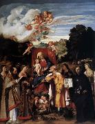 Giovanni Cariani Virgin Enthroned with Angels and Saints USA oil painting artist